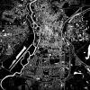 Stadtplan HALLE - Just a Black Map I Digitaldruck Stadtkarte citymap City Poster Kunstdruck Stadt Karte Bild 4