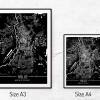 Stadtplan HALLE - Just a Black Map I Digitaldruck Stadtkarte citymap City Poster Kunstdruck Stadt Karte Bild 5