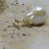 Perlenanhänger große elegante Edison-Perle, weiß ivory, 15 x 22 mm , Brautschmuck Geschenk Frau Bild 6