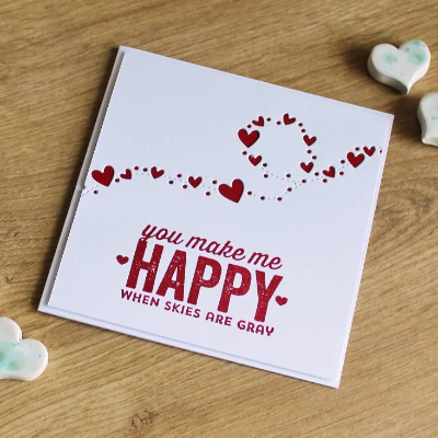 Grußkarte "you make me happy" aus der Manufaktur KarLa
