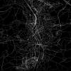 Stadtplan GERA - Just a Black Map I Digitaldruck Stadtkarte citymap City Poster Kunstdruck Stadt Karte Bild 2