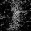 Stadtplan GERA - Just a Black Map I Digitaldruck Stadtkarte citymap City Poster Kunstdruck Stadt Karte Bild 4