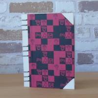 Notizbuch A6 Mosaik rot schwarz // Geschenk // Erinnerungen // Wichteln // Freunde Bild 1
