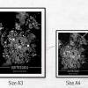 Stadtplan DARMSTADT - Just a Black Map I Digitaldruck Stadtkarte citymap City Poster Kunstdruck Stadt Karte Bild 5