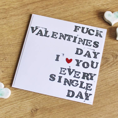 Grußkarte "Fuck Valentinesday" aus der Manufaktur Karla