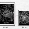 Stadtplan DORTMUND - Just a Black Map I Digitaldruck Stadtkarte citymap City Poster Kunstdruck Stadt Karte Bild 5