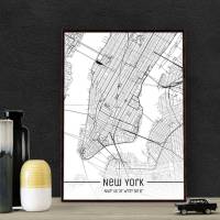 Stadtplan NEW YORK - Just a Map I Digitaldruck Stadtkarte citymap City Poster Kunstdruck Stadt Karte Bild 1