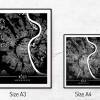 Stadtplan KÖLN - Just a Black Map I Digitaldruck Stadtkarte citymap City Poster Kunstdruck Stadt Karte Bild 5