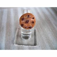Ring Cookie mit  Schokostückchen aus Fimo Polymer Clay handmodelliert Fingerring Bild 1