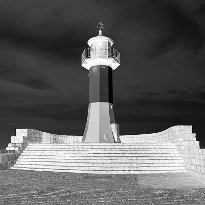 Leuchtturm Sassnitz Fotografie Kunstdruck Hahnemühle FineArt Baryta