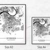 Stadtplan OFFENBACH - Just a Map I Digitaldruck Stadtkarte citymap City Poster Kunstdruck Stadt Karte Bild 5