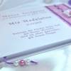 personalisiertes Gästebuch zur Taufe / Erstkommunion für Mädchen Lila / Flieder / Violett mit Blümchen Taufbuch Taufgästebuch personalisiert Name Taufgeschenk Bild 2