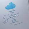 Gästebuch zur Taufe personalisiert mit Name für Jungen mit Wolken in Hellblau, ideal als Taufgeschenk Bild 5