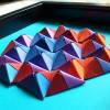 Sonobe Landschaft // 3D-Wandbild aus Origami im Objektrahmen Bild 2