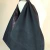 Origami-Tasche XXL Shopper Beutel japanische Einkaufstasche Bento-Bag Paisley-Muster grau Bild 3
