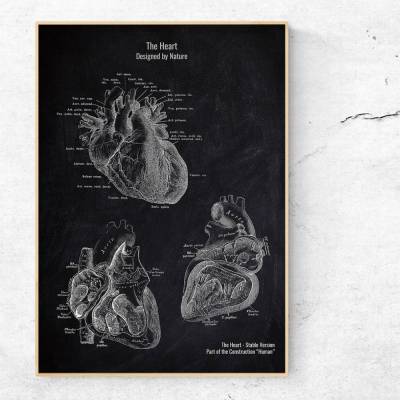 The Heart No. 2 - Patent-Style - Anatomie-Poster