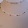 Perlenkette mit Peridotrechtecken, Geschenk für Frauen, Edelsteine, Home Office, Handarbeit aus Bayern Bild 4