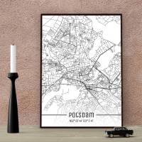 Stadtplan POTSDAM - Just a Map I Digitaldruck Stadtkarte citymap City Poster Kunstdruck Stadt Karte Bild 1