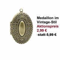Medaillon,Medaillons, Anhänger, Schmuckanhänger, Vintage-Stil, Antik,Metall,bronze,oval Bild 1