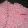 Babyjacke mit Mütze rosa Gr. 62/68, Einzelstück Bild 2