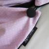 Schal Wickelschal Fleece Punkte rosa-weiß gepunktet gewickelter Schal Halstuch Handarbeit Pünktchen Bild 6