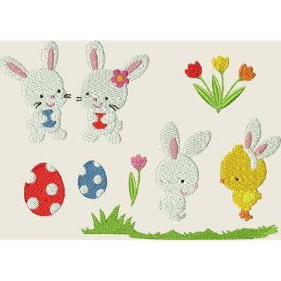 Stickdatei  Hase und Küken * Osterhase * Ostern 291