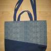 Stabile Stofftasche Blau-Beige aus Baumwolle mit vier Henkeln Bild 2