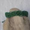 Makrameearmband mit Perlen in Grün Bild 3