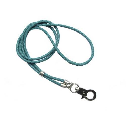 Schlüsselband - Leder türkis