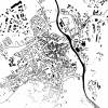 Stadtplan SAALFELD - Just a Map I Digitaldruck Stadtkarte citymap City Poster Kunstdruck Stadt Karte Bild 3