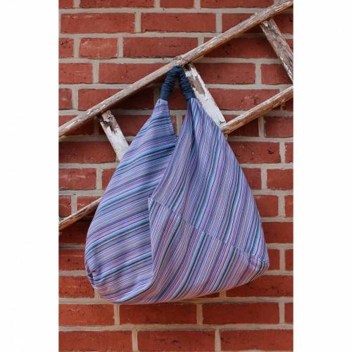 Origami-Tasche XXL Shopper Beutel japanische Einkaufstasche Bento-Bag Denim & sommerlich