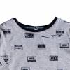 Grau meliertes langarm T-Shirt aus BIO Jersey mit Retro Kassetten Print designed by Miss Patty von Lillestoff Bild 3