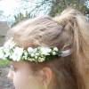 Haarschmuck, Blumenkränzchen, Kommunion, weiß Kopfschmuck, Kranz für ´s Haar Bild 8