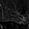 Stadtplan HAMBURG - Just a Black Map I Digitaldruck Stadtkarte citymap City Poster Kunstdruck Stadt Karte Bild 2