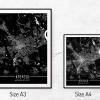 Stadtplan KREFELD - Just a Black Map I Digitaldruck Stadtkarte citymap City Poster Kunstdruck Stadt Karte Bild 5