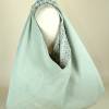 Origami-Tasche XXL Shopper Beutel japanische Einkaufstasche Bento-Bag hellblau Cord-Stoff Bild 4