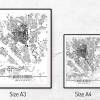 Stadtplan WIESBADEN - Just a Map I Digitaldruck Stadtkarte citymap City Poster Kunstdruck Stadt Karte Bild 5