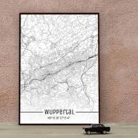 Stadtplan WUPPERTAL - Just a Map I Digitaldruck Stadtkarte citymap City Poster Kunstdruck Stadt Karte Bild 1