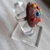 Ring Cookie mit bunten Schokolinsen aus Fimo Polymer Clay handmodelliert Fingerring Bild 2