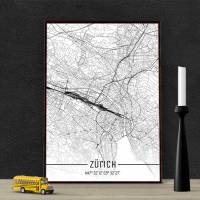 Stadtplan ZÜRICH - Just a Map I Digitaldruck Stadtkarte citymap City Poster Kunstdruck Stadt Karte Bild 1