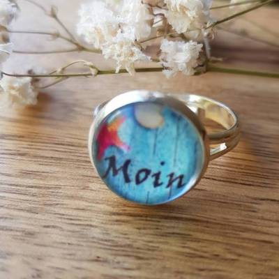 Moin Ohrringe, Ringe Edelstahl in 12mm u 20mm verschiedene Fassungen Cabochonschmuck 