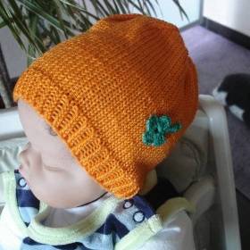 Babymütze orange 34-40 cm