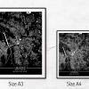 Stadtplan LEIPZIG - Just a Black Map I Digitaldruck Stadtkarte citymap City Poster Kunstdruck Stadt Karte Bild 5