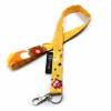 Schlüsselband lang mit Karabiner Patchwork Stoff Schlüsselanhänger Einzelstück gelb bunt Bild 3