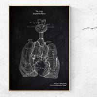The Lung - Patent-Style - Anatomie-Poster Bild 1