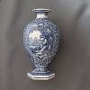 Schöne kleine Vase von Franz Anton Mehlem-Bonn mit Blaumalerei Bild 2
