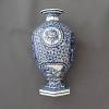 Schöne kleine Vase von Franz Anton Mehlem-Bonn mit Blaumalerei Bild 4