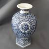 Schöne kleine Vase von Franz Anton Mehlem-Bonn mit Blaumalerei Bild 5