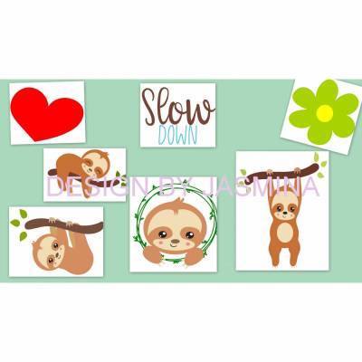 Plotterdatei Faultier / SVG Set