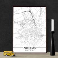 Stadtplan ALTENBURG - Just a Map I Digitaldruck Stadtkarte citymap City Poster Kunstdruck Stadt Karte Bild 1
